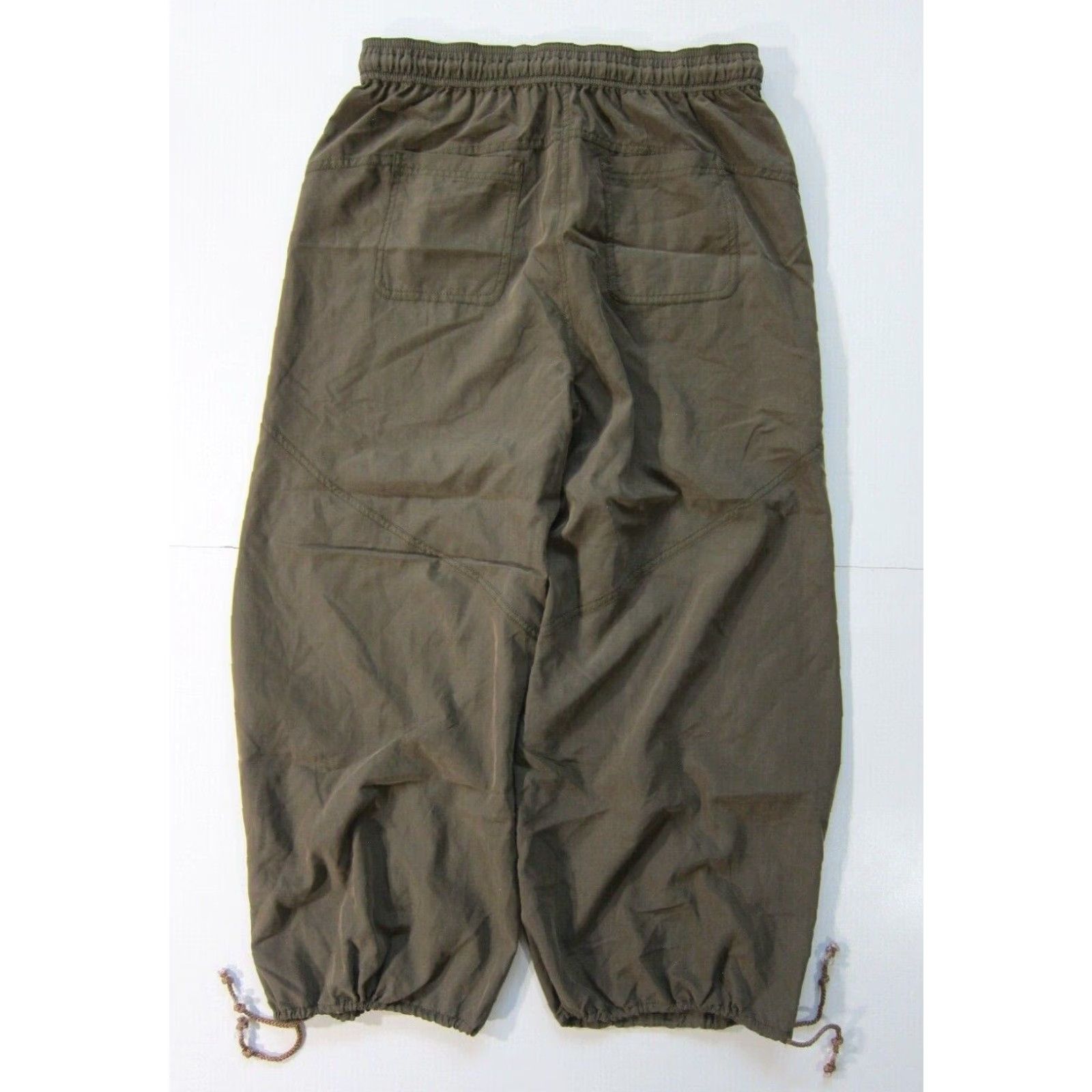 Anthropologie By Anthropologie Army Green Rayon High Rise Waist Wide Leg Jogger Pant Women XS Size 26" / US 2 / IT 38 - 2 Thumbnail