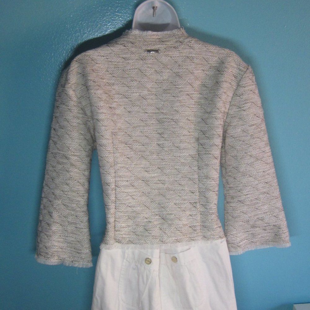 Limi Feu Mimi Mua Cropped Summer Tweed Snap Front Blazer Womens Size Size S / US 4 / IT 40 - 4 Thumbnail