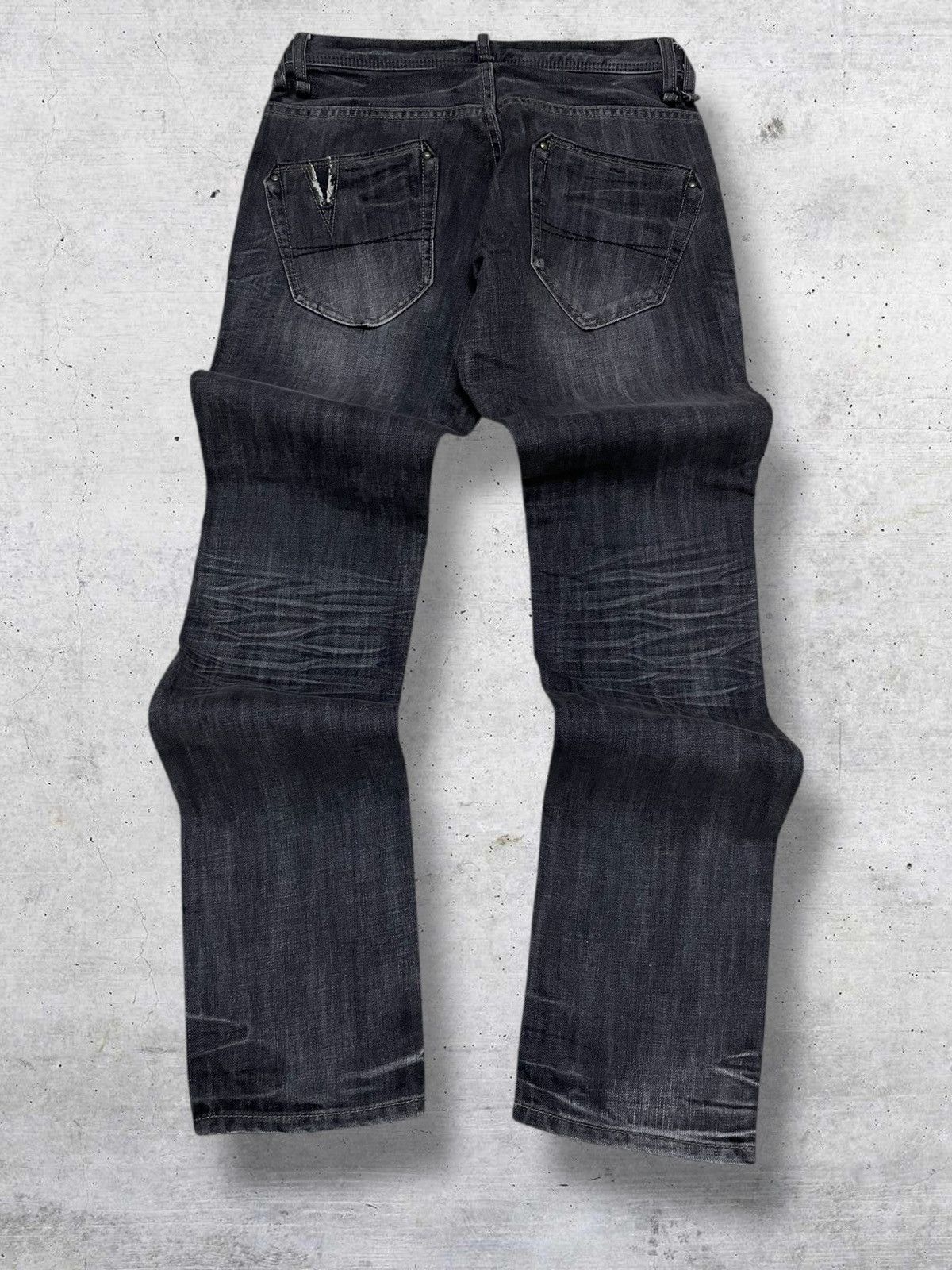 semanticdesign VINTAGE RATTLE TRAP OG JAPAN DESIGNER RIPPED ROCKSTAR DENIM Size US 29 - 12 Thumbnail
