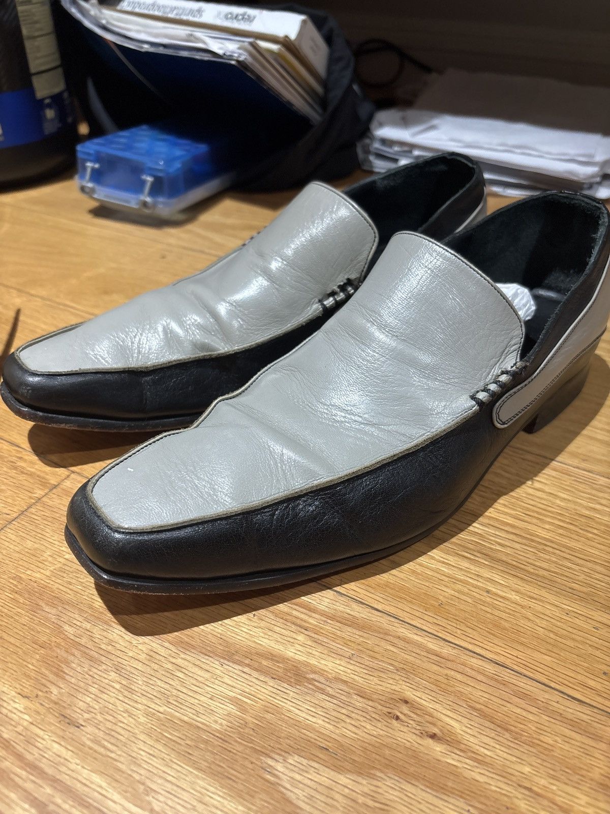 Other Esquviel black grey leather shoes made in usa size 9.5 Size US 9.5 / EU 42-43 - 1 Thumbnail