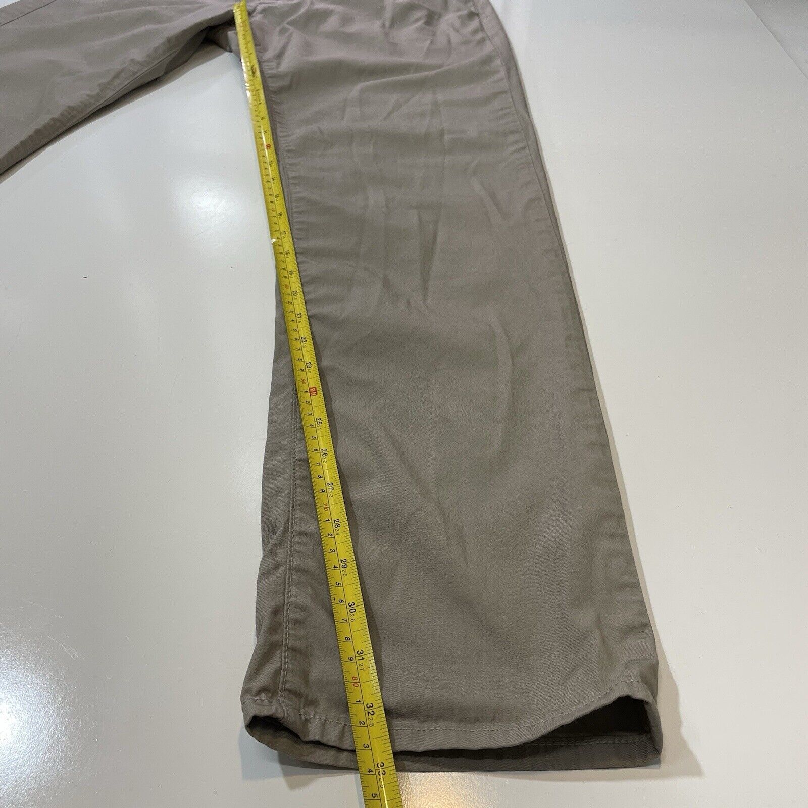 AG Adriano Goldschmied AG Adriano Goldschmied Tellis Slim Khaki Pants Beige 36x34 Size US 36 / EU 52 - 4 Thumbnail