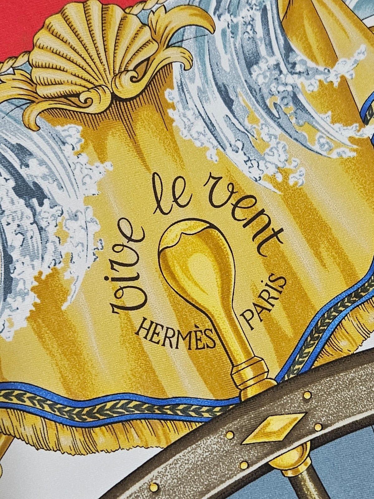 Hermes HERMES Vive le Vent Silk Scarf Size ONE SIZE - 3 Thumbnail