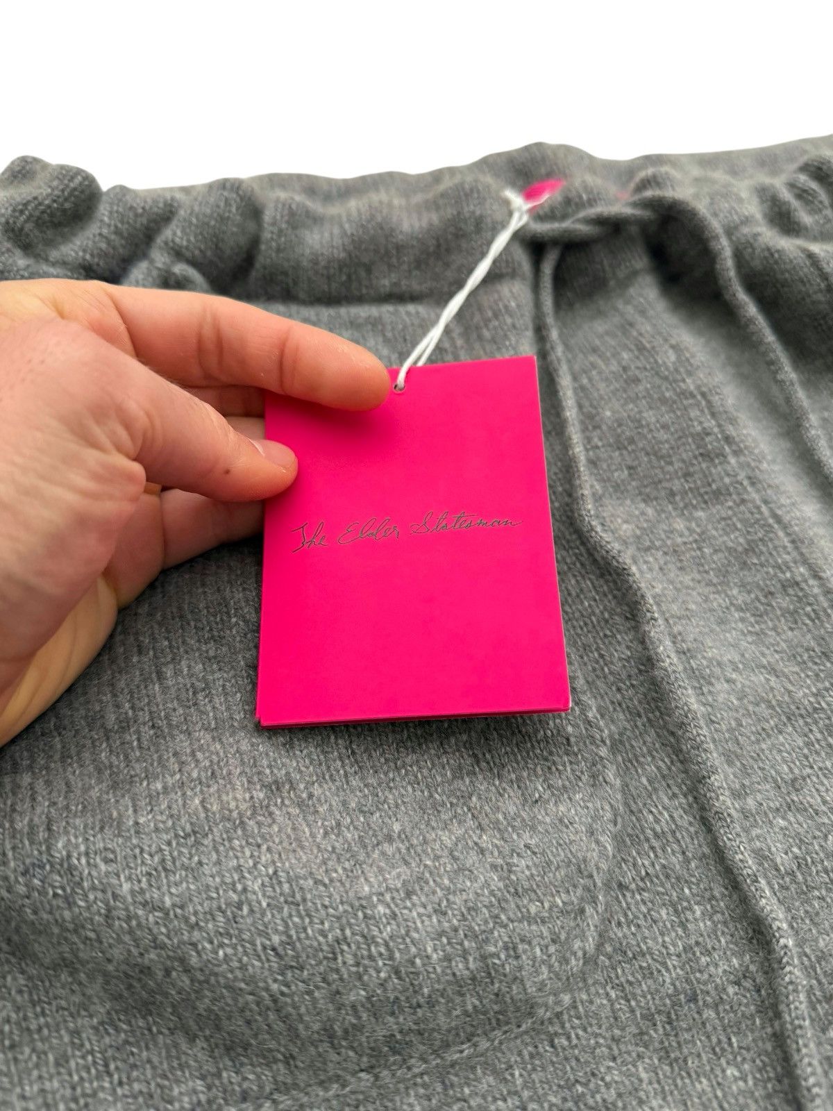 The Elder Statesman $1195 Cashmere Heavy Sweatpants (Light Grey) Size US 34 / EU 50 - 6 Thumbnail