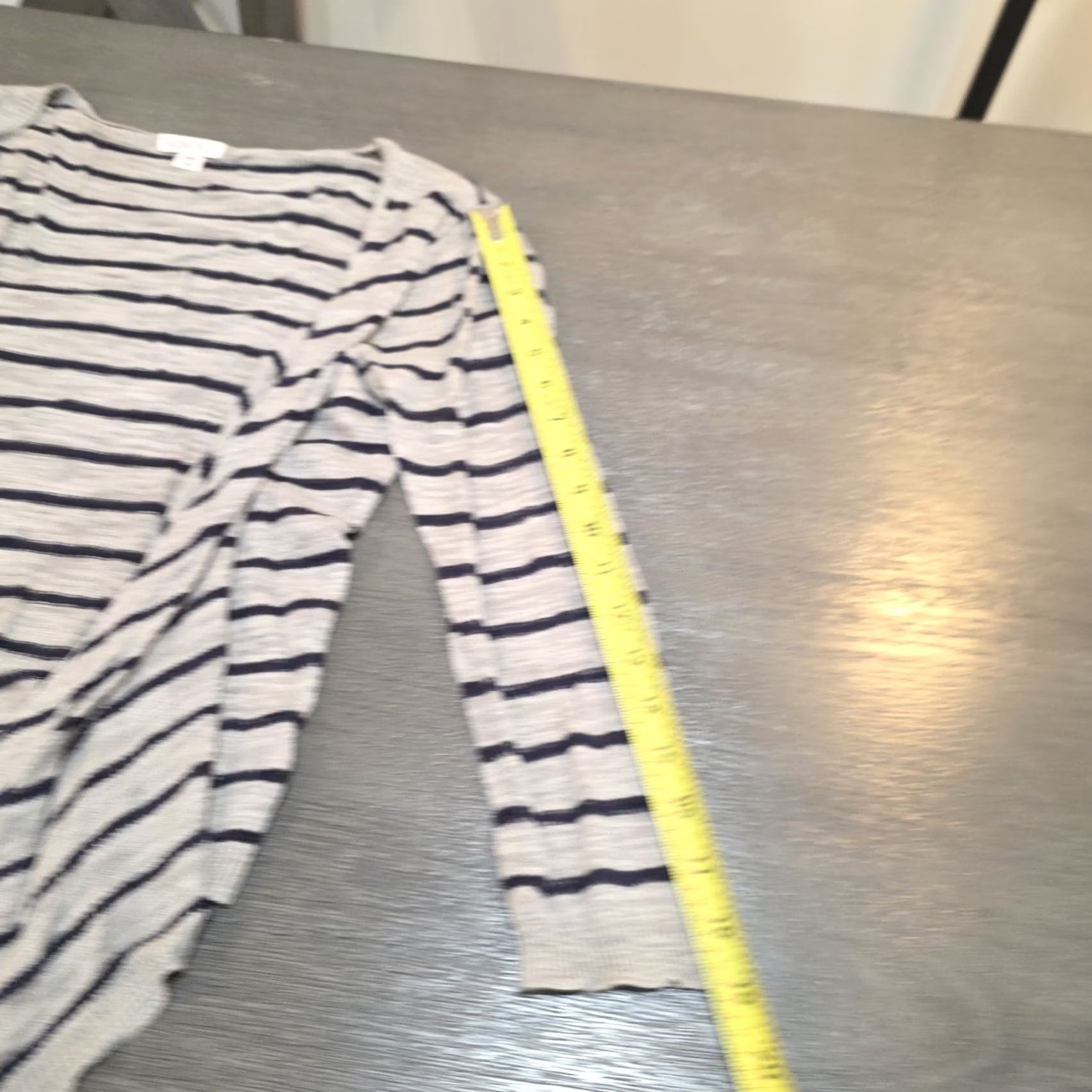 Merona Merona Cardigan Sweater Open Front Lightweight Striped Black White M Tan Women Medium Mens? Size M / US 6-8 / IT 42-44 - 4 Thumbnail