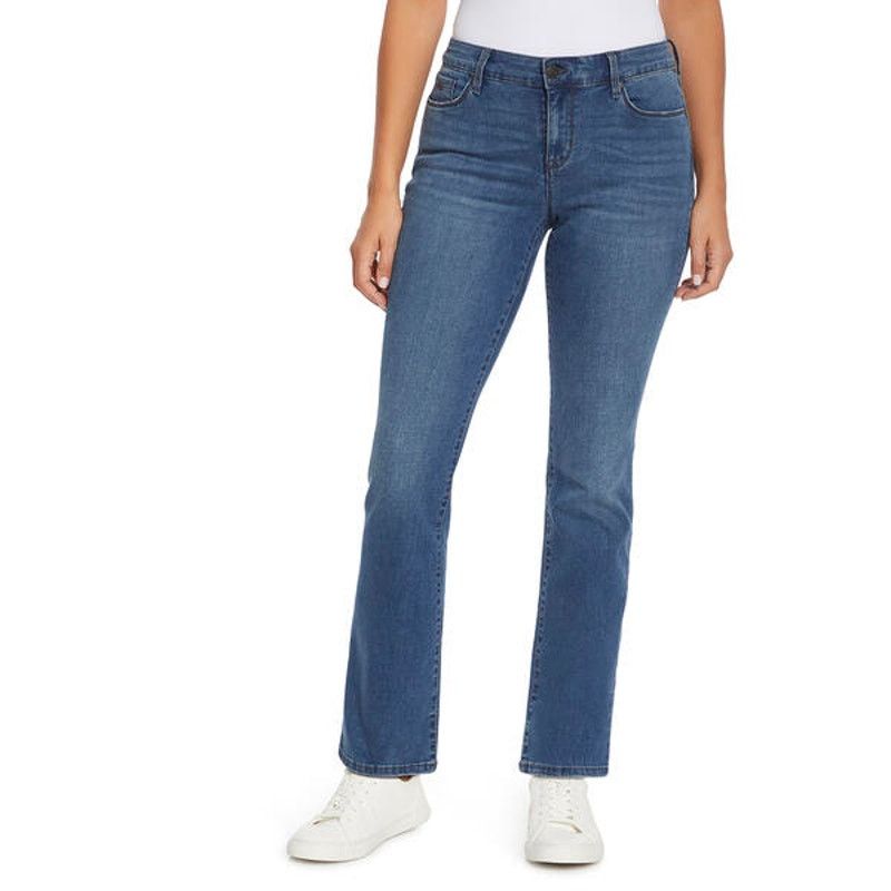 Nine West NINE WEST Broadway Straight Leg Medium Wash Denim Sz 6/27 Size 27" / US 4 / IT 40 - 1 Thumbnail