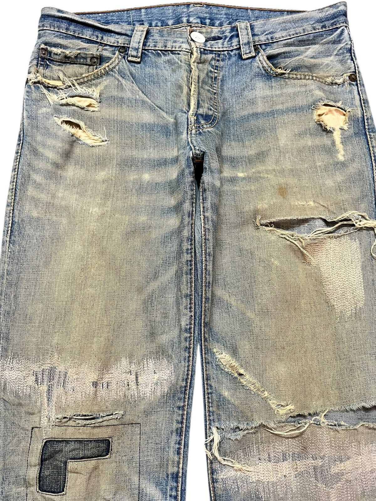 Levi's Vintage Clothing Vintage Levi’s 502 Mudwash Ripped Distressed Denim Size US 31 - 2 Thumbnail