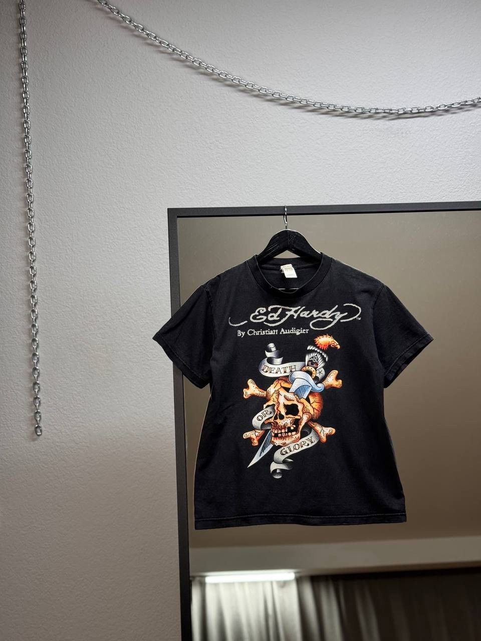 Ed Hardy × Vintage Vintage Ed Hardy women's tee rare logo skull brown size S Size S / US 4 / IT 40 - 1 Thumbnail