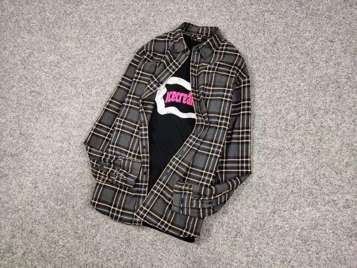 Flannel Vintage Flannel Shirt Checkered Travis Scott Style Hype Size US M / EU 48-50 / 2 - 2 Thumbnail
