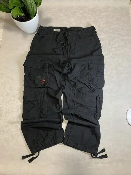 Designer × Vintage Distressed function pleated baggy cargo pants Size US 32 / EU 48 - 2 Thumbnail
