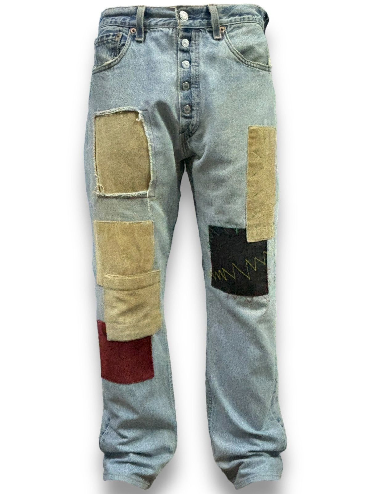 Kapital Vintage Levis 501 Patchwork Jeans Reconstructed by Kalimera Size US 32 / EU 48 - 3 Thumbnail