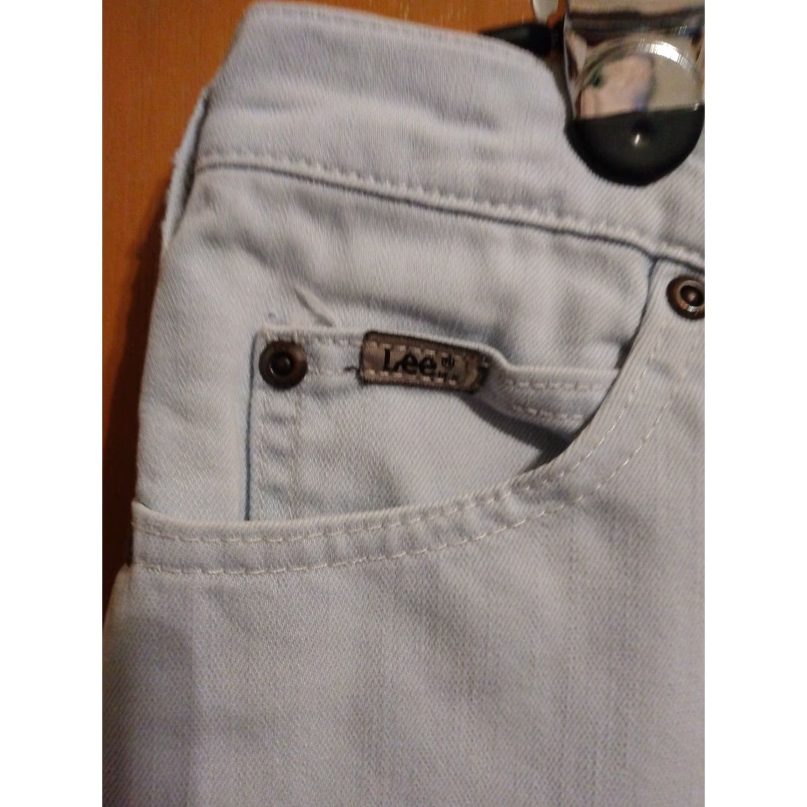 Lee VINTAGE Lee Jeans Women SZ. 12 Medium 32" X 28" Light Blue Relaxed Fit Straight Jeans Womens Size 24" / US 00 / IT 34 - 6 Thumbnail