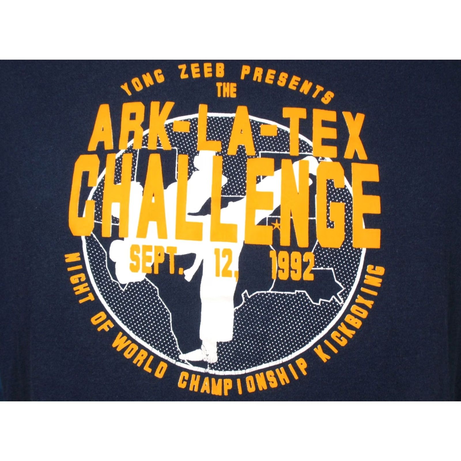 Vintage VINTAGE ARK-LA-TEX T-Shirt M (Adult) Blue 80s 90s Screen Stars Paper Thin Crew Neck Mens Louisiana Arkansas Texas Kickboxing Size US M / EU 48-50 / 2 - 4 Thumbnail