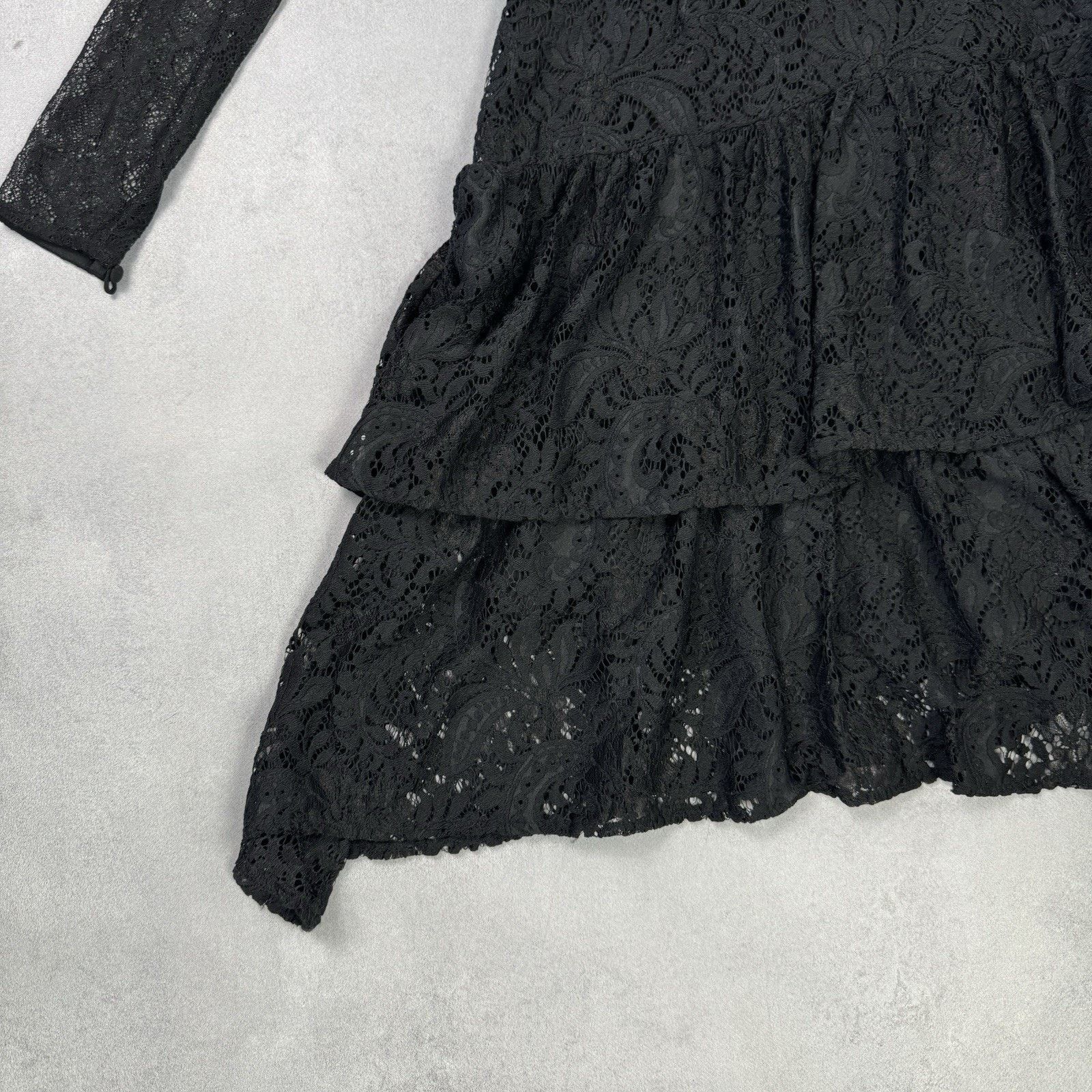 Vintage Perseverance London Paisley Ruffled Dress Black Size 12 midi Size M / US 6-8 / IT 42-44 - 22 Thumbnail