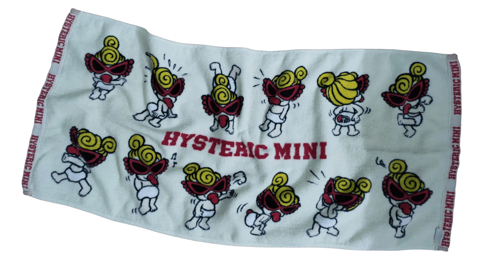 Pre-owned Hysteric Glamour Hysteric Mini 25th Anniversary Face Towel In Cream
