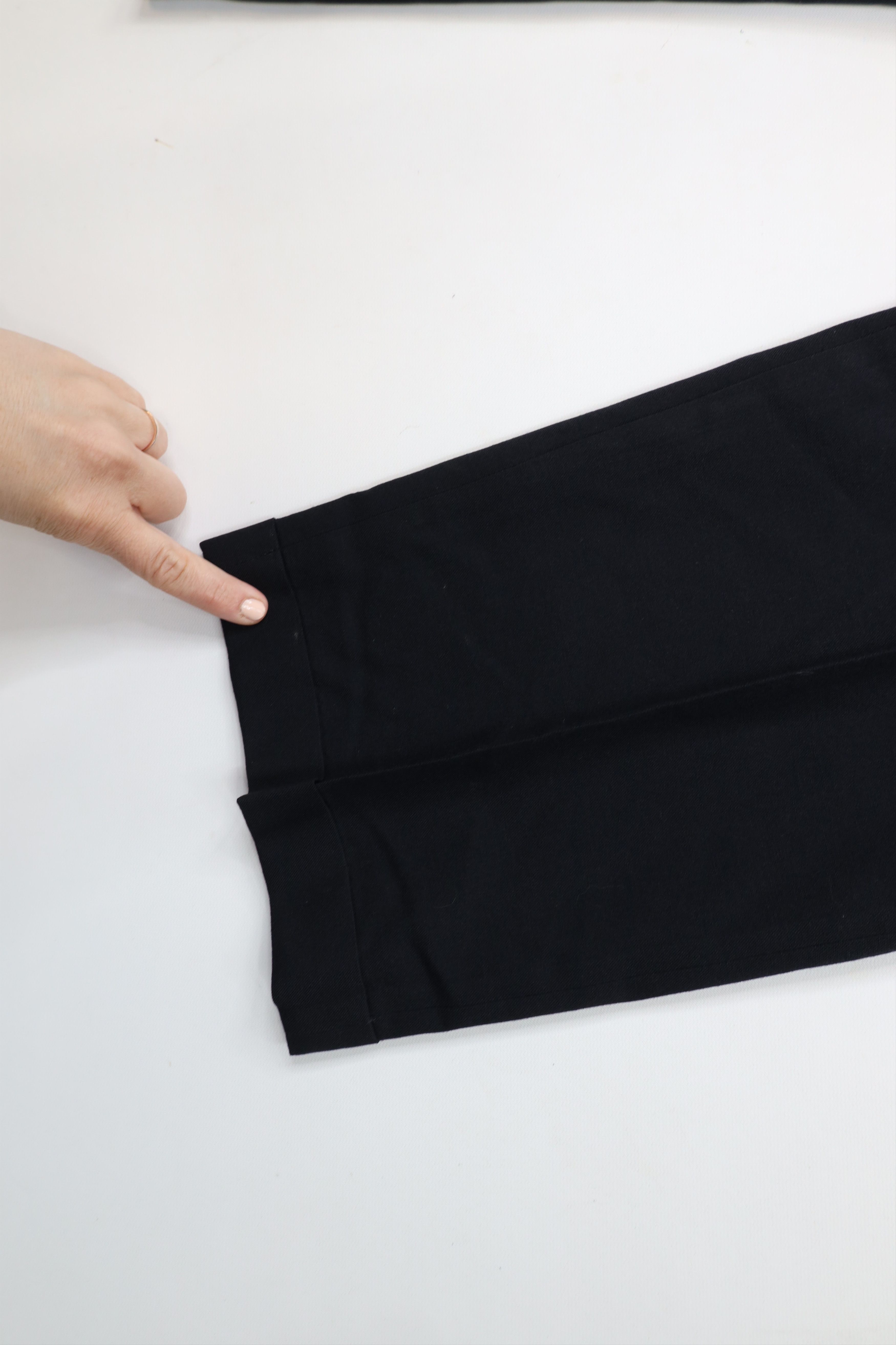 Vintage Vintage 70s Streetwear Wool Cuffed Wide Leg Pants Black USA Size US 34 / EU 50 - 5 Thumbnail