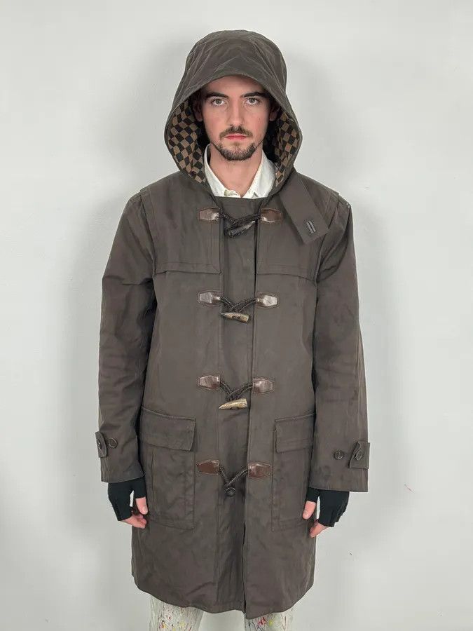 Louis Vuitton 2000s Louis Vuitton Khaki Green Trench Monogrammed HoodedJacket Size US M / EU 48-50 / 2 - 2 Thumbnail