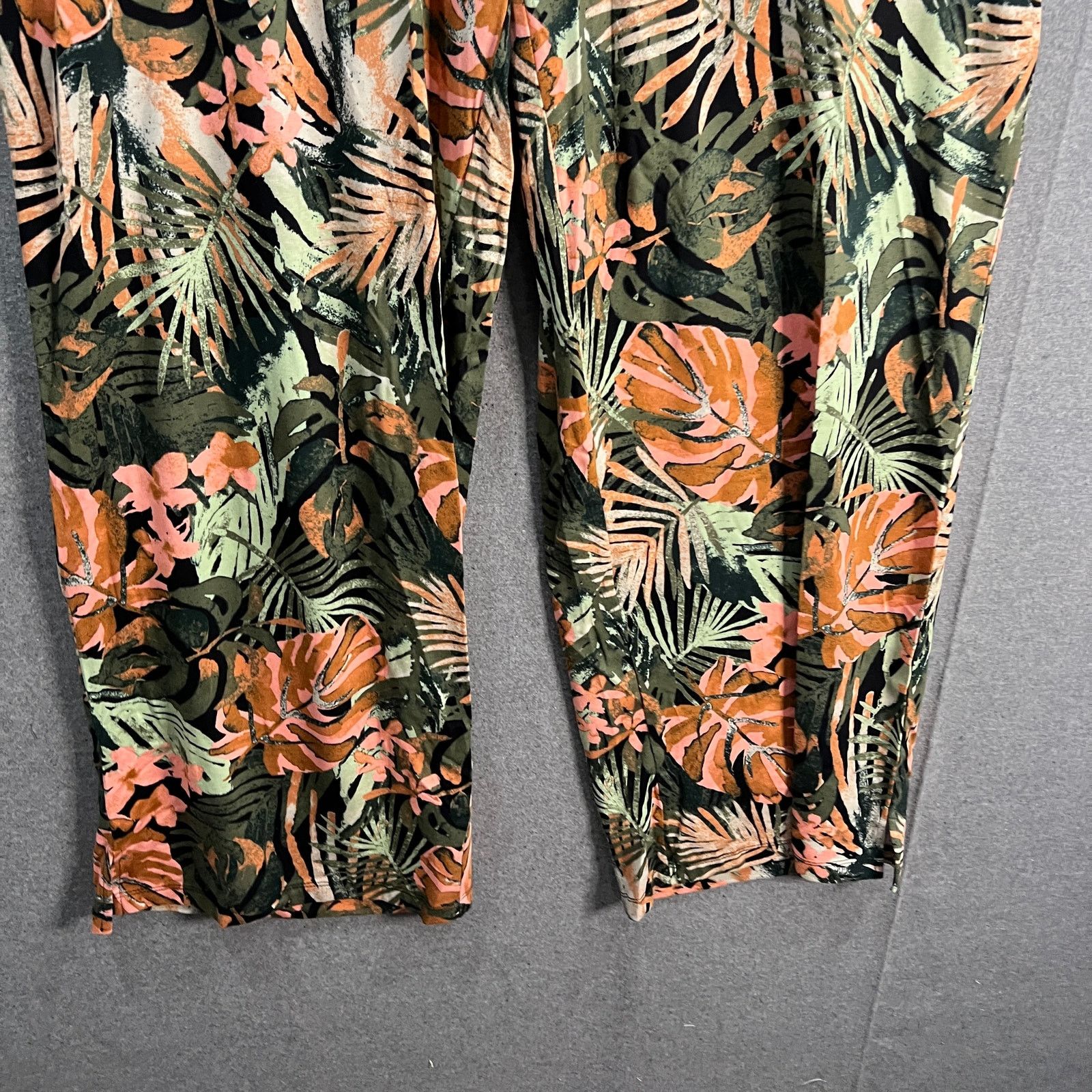 Other Denim & Co. Beach Jersey Tall Wide Leg Full Length Pant Oliv Size 37" - 4 Thumbnail