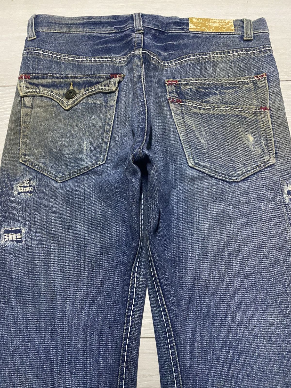 Tornado Mart Vintage Japanese Authentic Mud Wash Distressed Bootcut Jeans Size US 33 - 4 Thumbnail