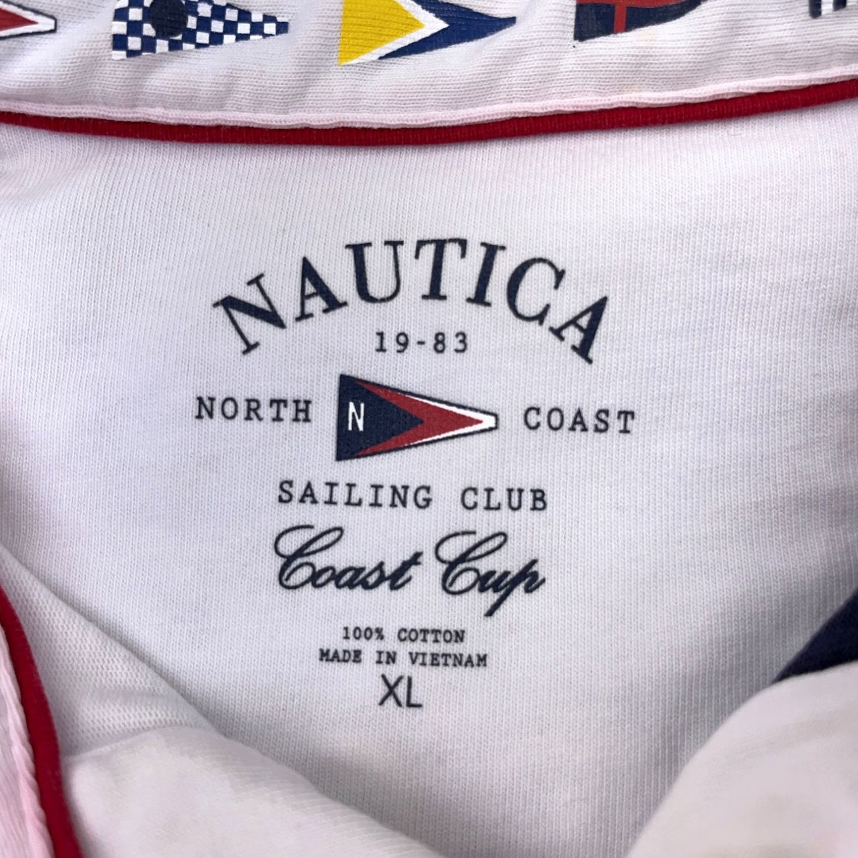 Nautica Nautica Rugby Shirt Men XL Red White Blue Colorblock Y2K Retro Flags Adult Size US XL / EU 56 / 4 - 4 Thumbnail
