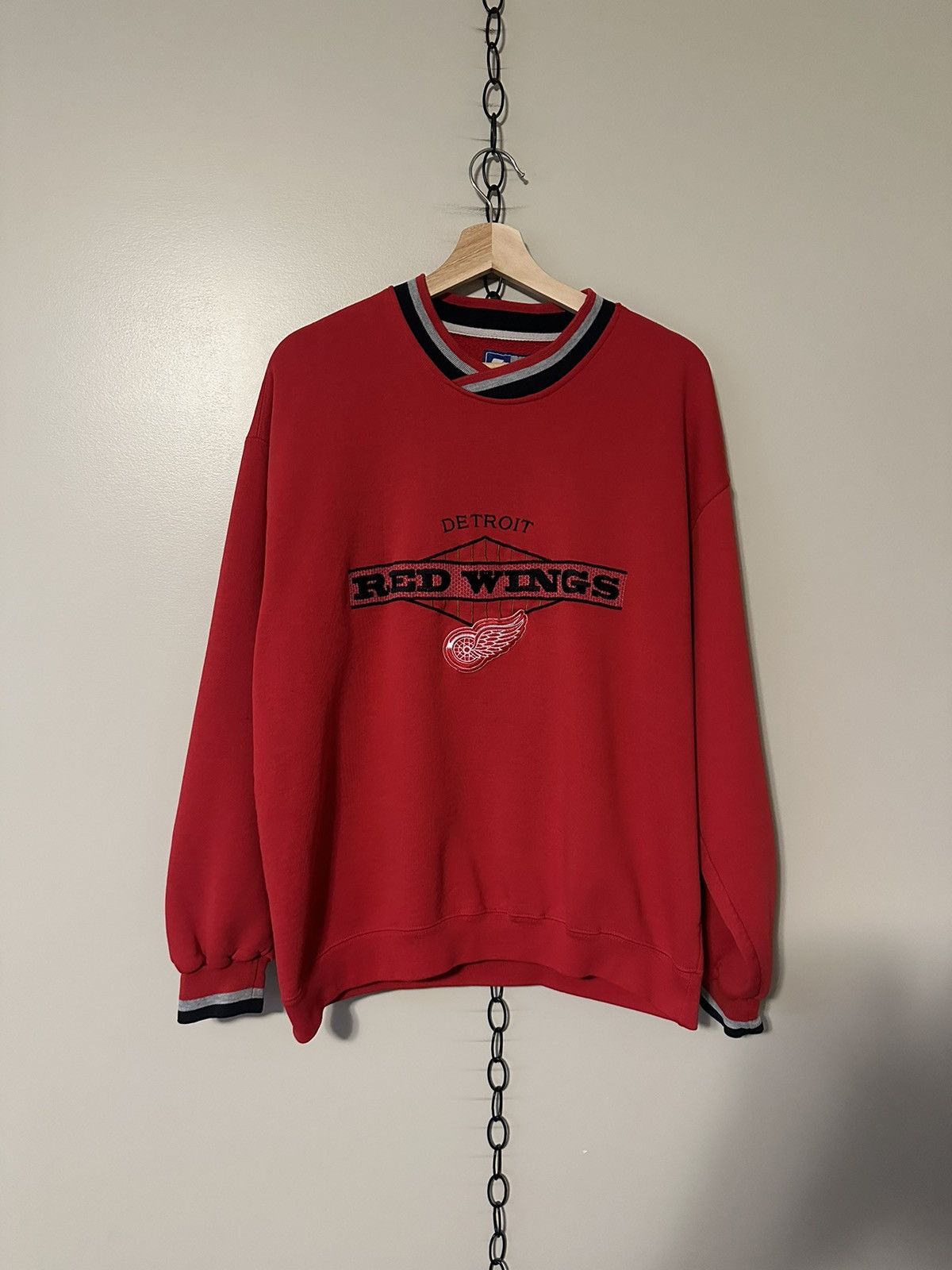 Vintage Detroit Red Wings Crew Neck good - Large