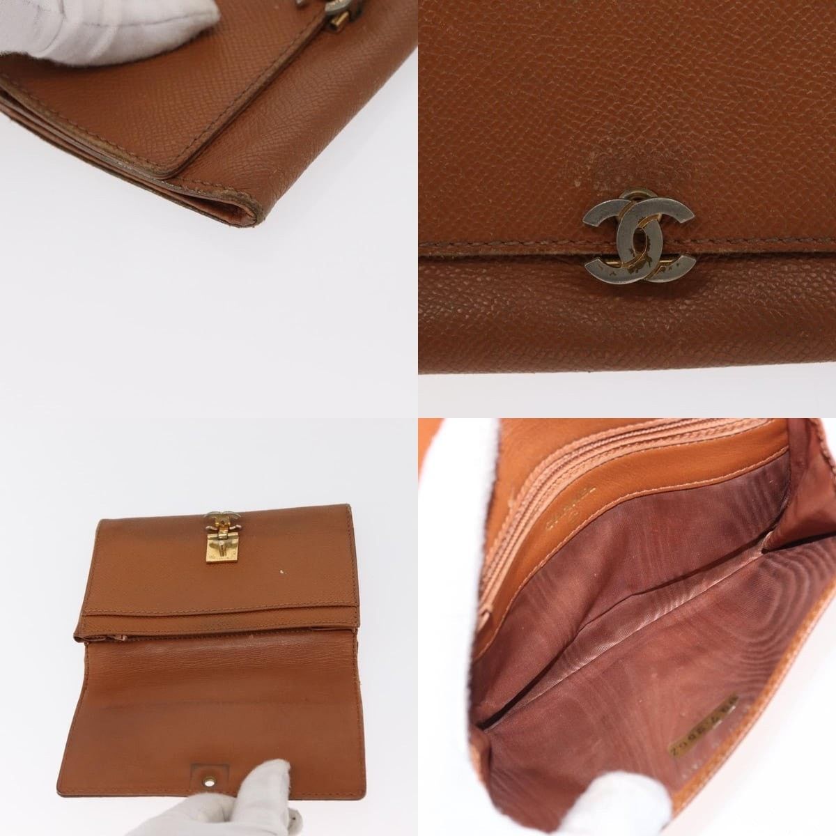 Chanel Chanel Wallet Caviar Skin Brown Gold CC Size ONE SIZE - 4 Thumbnail