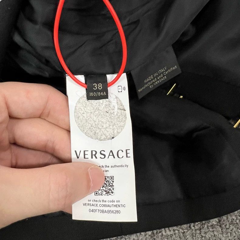 Versace Black and gold pin blazer
