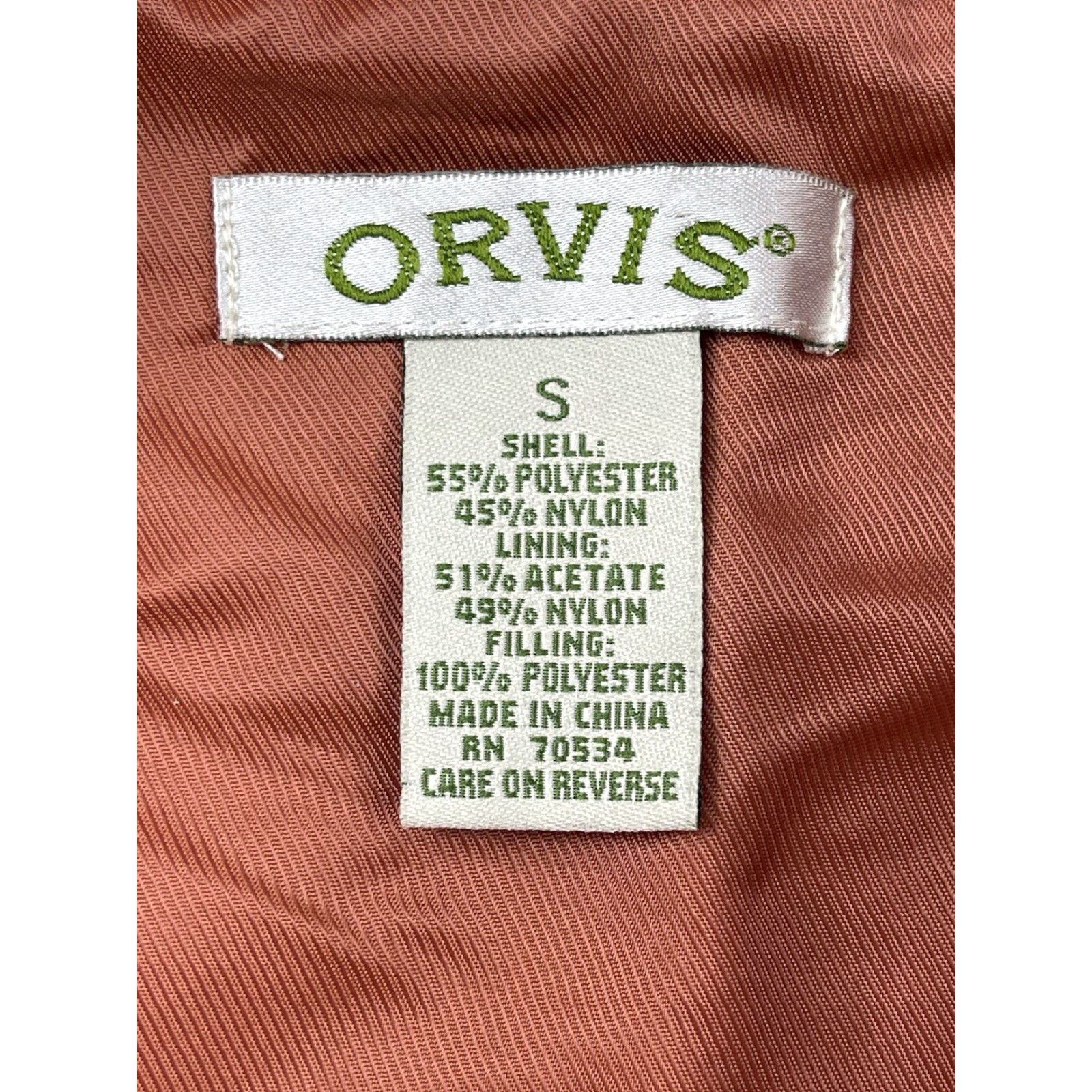 Orvis Orvis Quilted Vest Jacket Lined Womens Sz S Salmon Light Orange Fishing Full Zip Vest Womens S Orange Quilt Full Zip Outdoors Fat? Size S / US 4 / IT 40 - 2 Thumbnail
