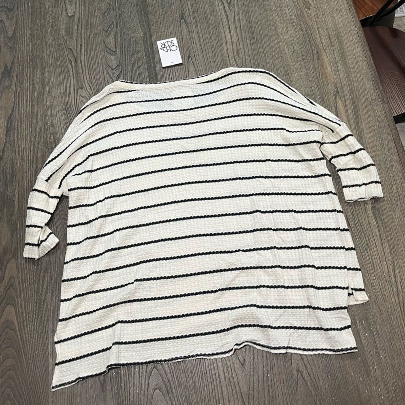 Vintage NWT Chaser Striped Waffle Knit Boxy Thermal Tee Size M Size M / US 6-8 / IT 42-44 - 4 Thumbnail