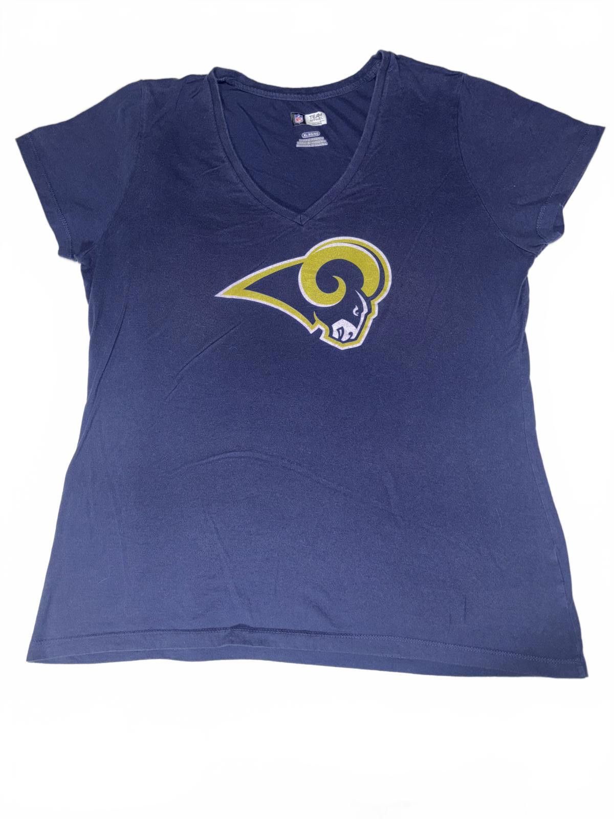 Designer Los Angeles Rams NFL V-Neck Tee - Women's XL Size XL / US 12-14 / IT 48-50 - 1 Thumbnail