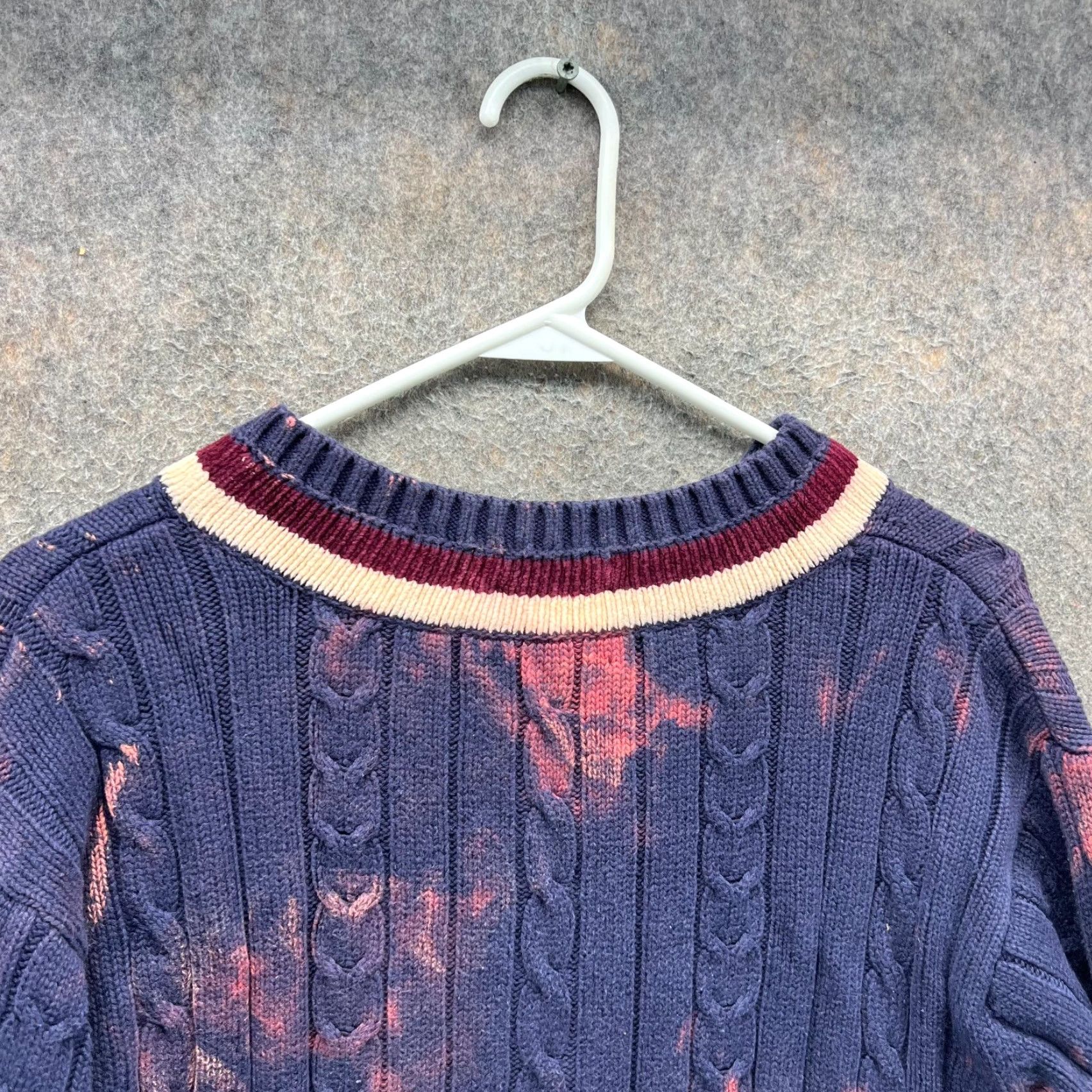 Tommy Hilfiger VINTAGE Tommy Hilfiger Pullover Sweater Mens Medium Navy Blue Knit Logo 90s Size US M / EU 48-50 / 2 - 6 Thumbnail