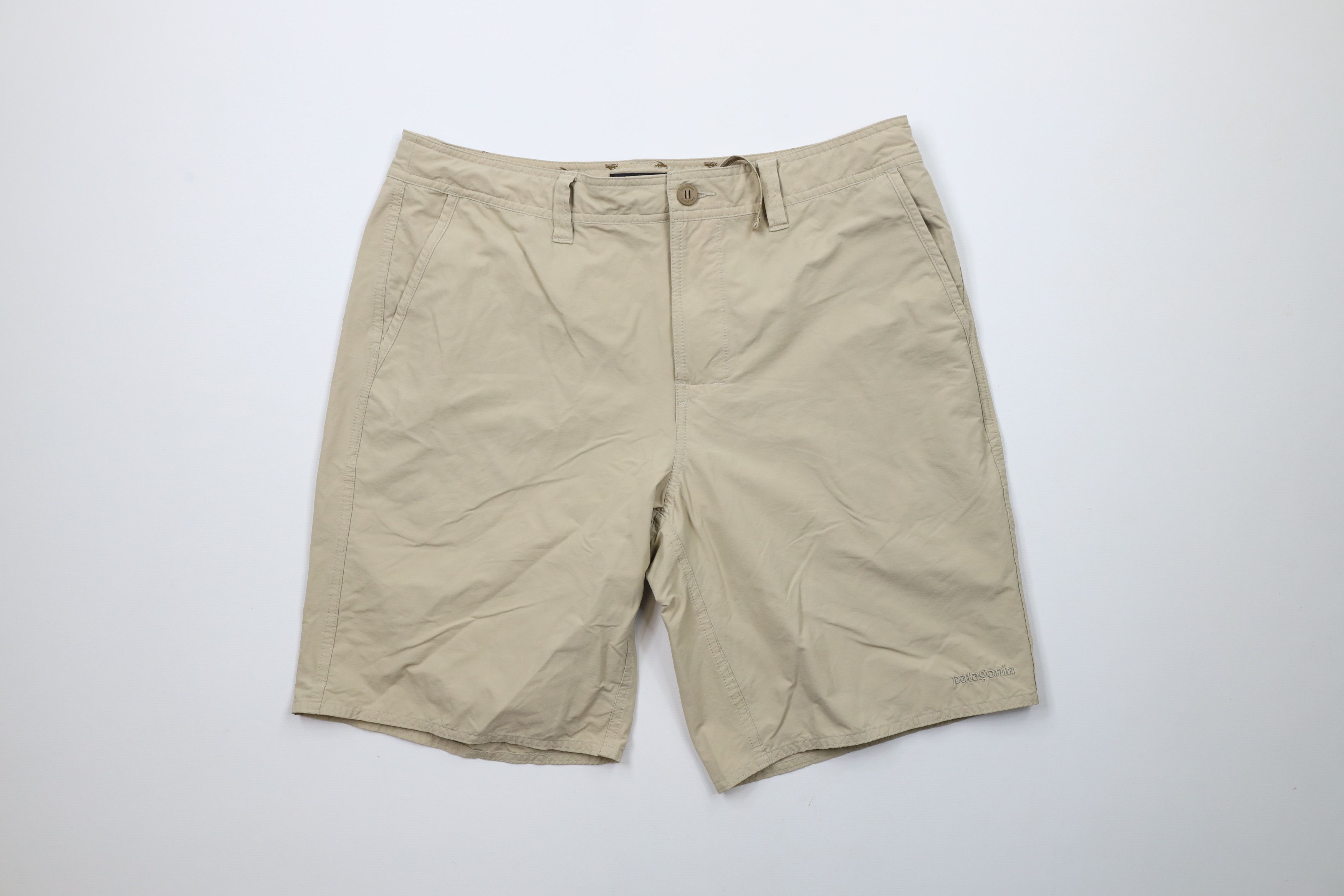 Patagonia × Vintage Patagonia Out Stretch Wavefarer Walk Shorts Beige Tan 20" Size US 36 / EU 52 - 1 Thumbnail