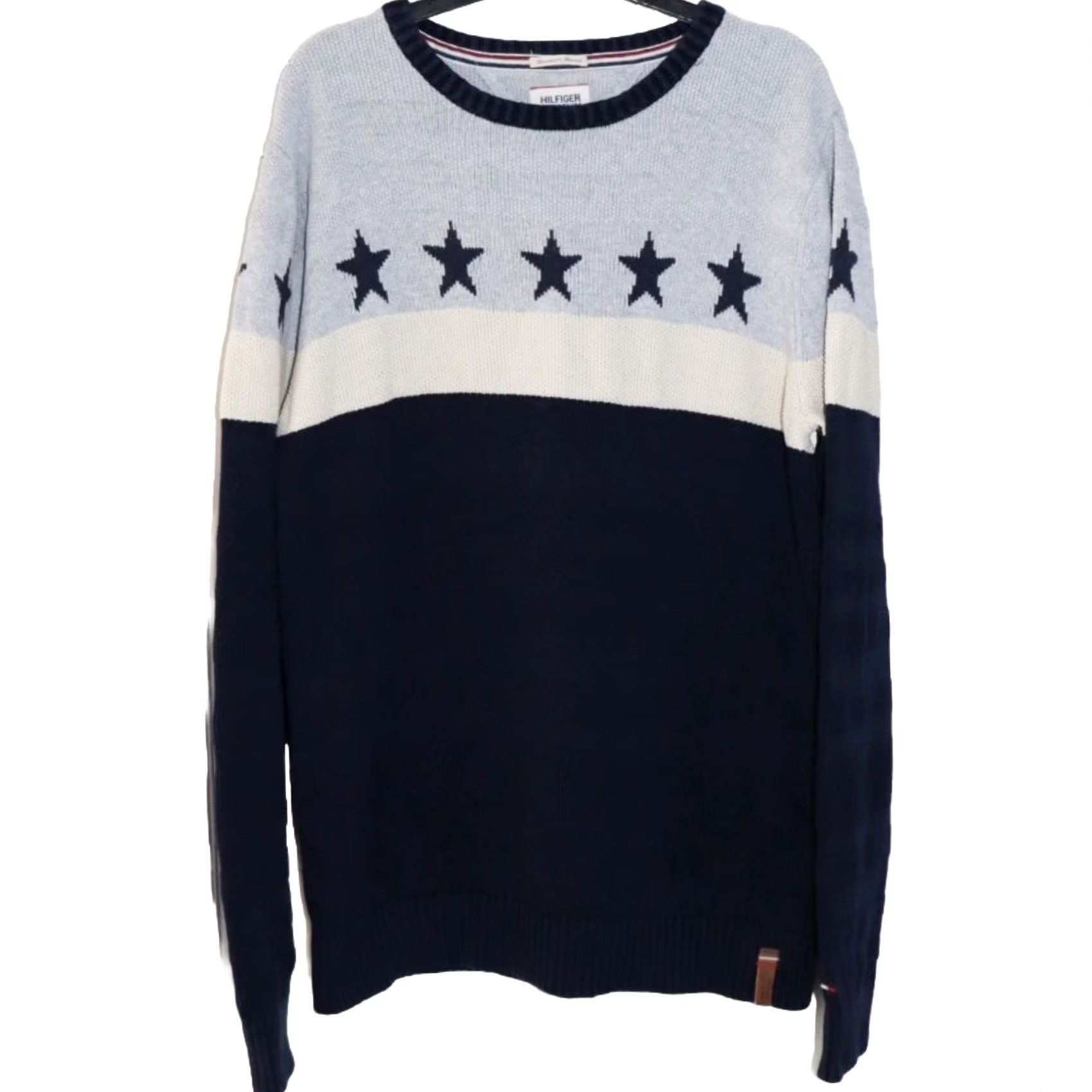 Tommy Hilfiger Tommy Hilfiger Top Mens L Denim Jumper Size Navy Crew Neck Pullover Used Size US L / EU 52-54 / 3 - 2 Thumbnail
