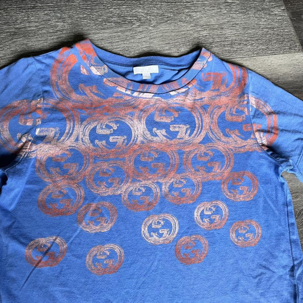 Gucci Gucci Blue Monogram Graphic Logo Shirt Baby Tee Kids Size 8 Size XS / US 0-2 / IT 36-38 - 3 Thumbnail