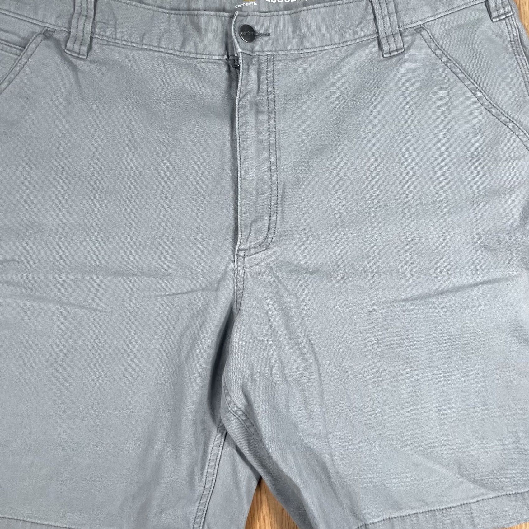 Carhartt Carhartt Shorts Mens 42 Gray Loose Fit Stretch Flat Front Khaki Chino Slack Size US 42 / EU 58 - 2 Thumbnail