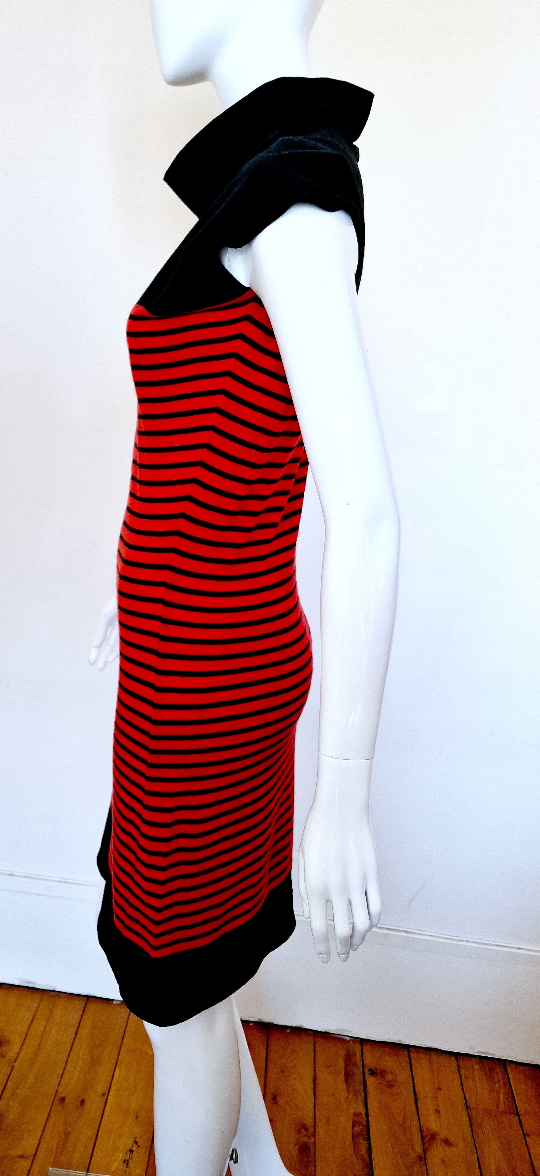 Jean Paul Gaultier 1980s Jean Paul Gaultier Public Striped Marine Sailor Dress Size M / US 6-8 / IT 42-44 - 4 Thumbnail