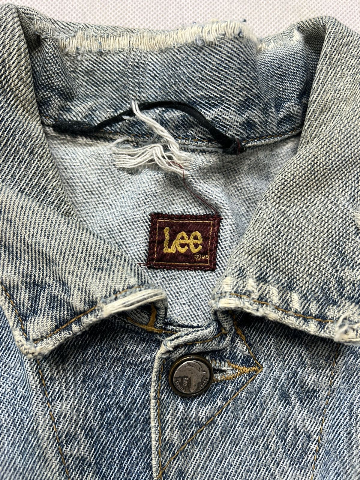 Lee × Vintage Rare Jacket Lee vintage 80’s jeans destroyed jeans boxy fit Size US XL / EU 56 / 4 - 2 Thumbnail