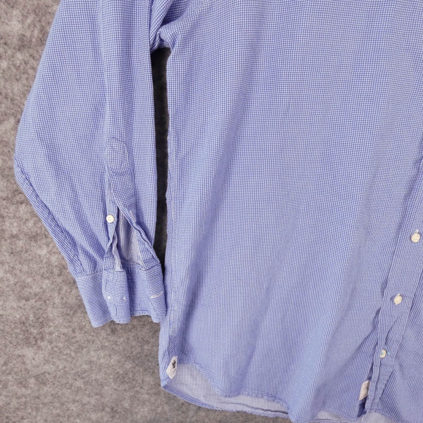 Peter Millar Peter Millar Shirt Mens 17 Large Long Sleeve Button-Up Blue White Check Size US L / EU 52-54 / 3 - 5 Thumbnail