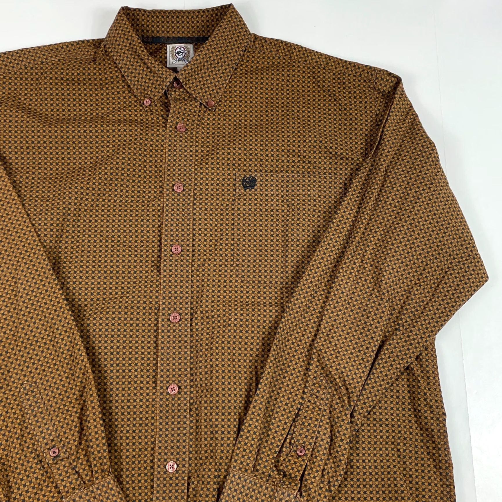 Vintage Cinch Shirt Mens Large Brown Button-Down Western Cowboy Rodeo Geometric Pattern Long Sleeve Casual Workwear Mens Size US L / EU 52-54 / 3 - 3 Thumbnail