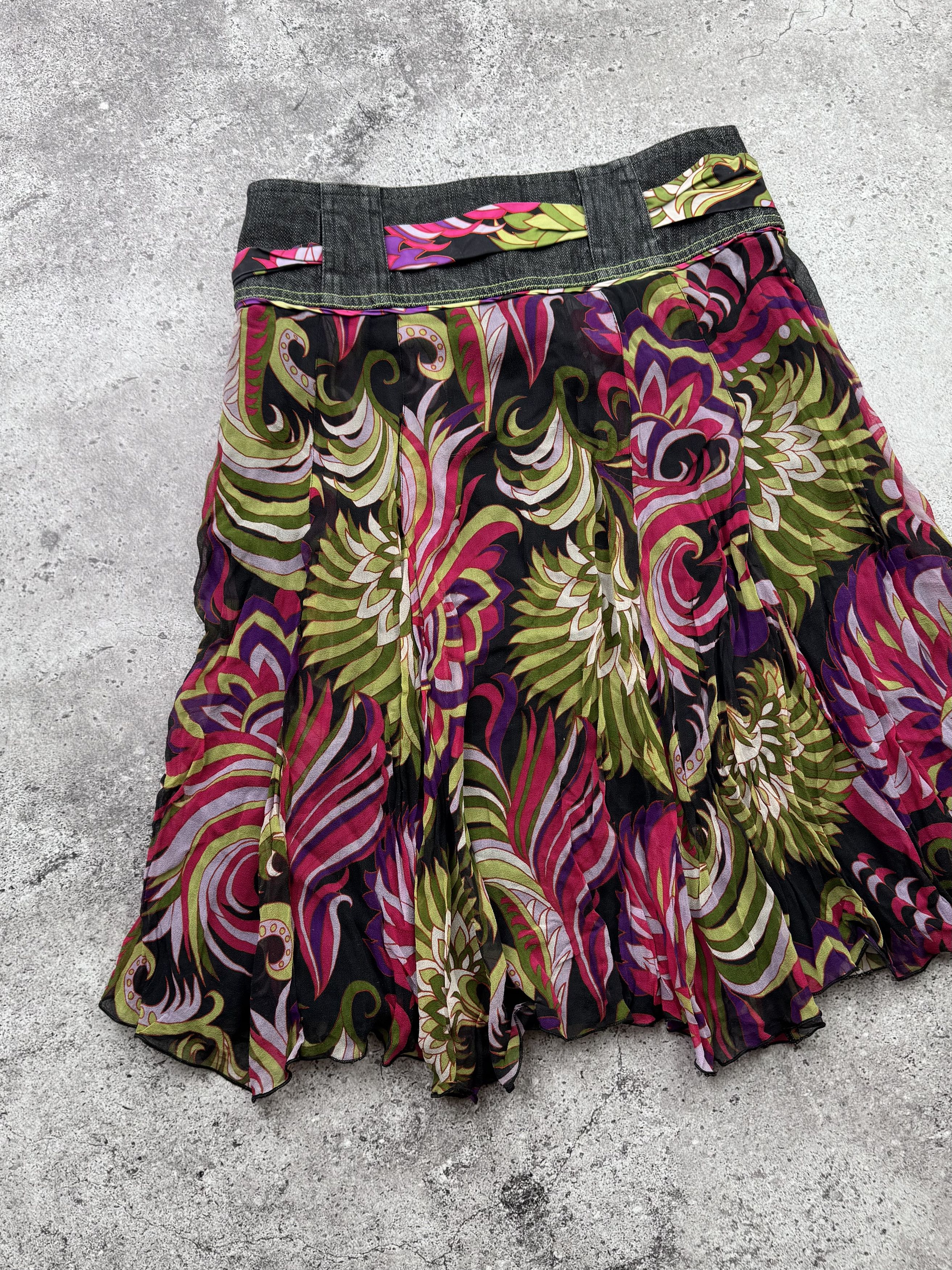 Japanese Brand Vintage Silk Flare Skirt (E8) Size 25" / US 0 / IT 36 - 8 Thumbnail