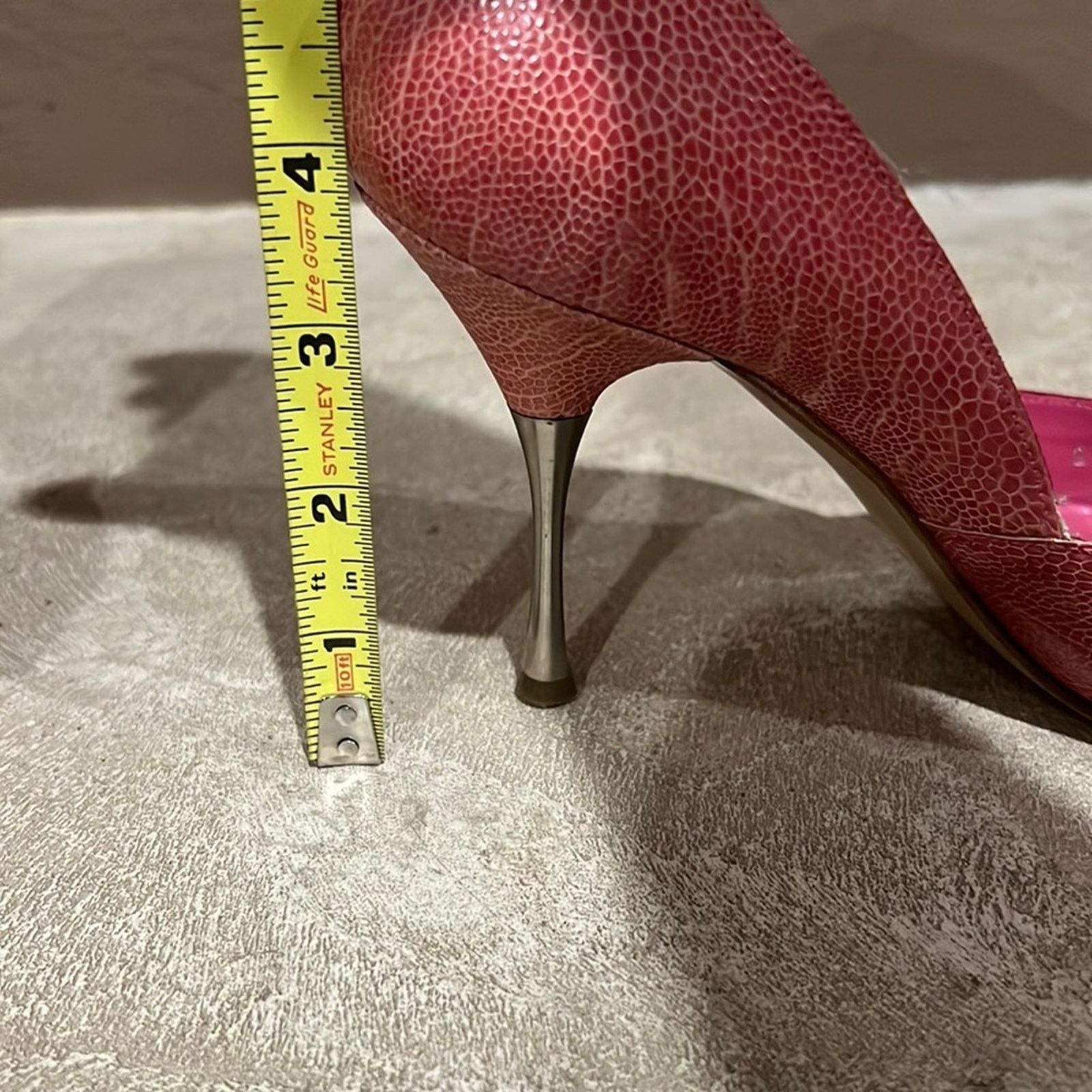 Sergio Rossi Sergio Rossi Stingray Snake Pink Steel Heel Pump 39 US 8.5 Size US 8.5 / IT 38.5 - 16 Thumbnail