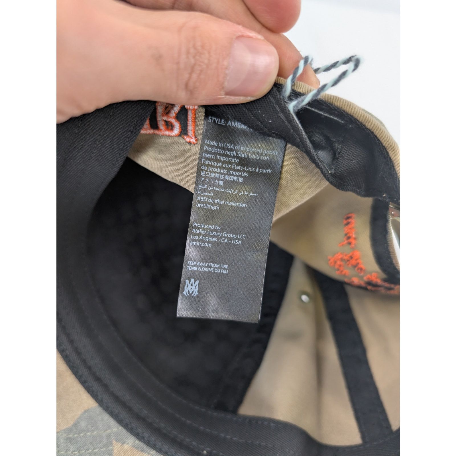 Amiri o1rshd1 Size: OS / MA Outline Baseball Cap / Hat in Camo Size ONE SIZE - 14 Thumbnail