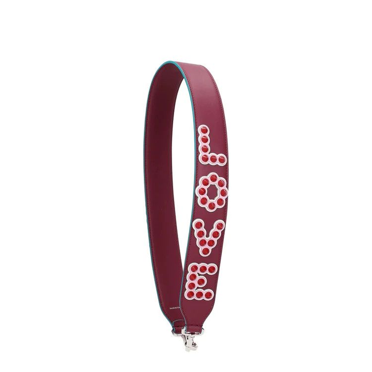 Fendi ob1o1e1124 Size: OS / Leather Shoulder Strap in Violet Size ONE SIZE - 1 Thumbnail