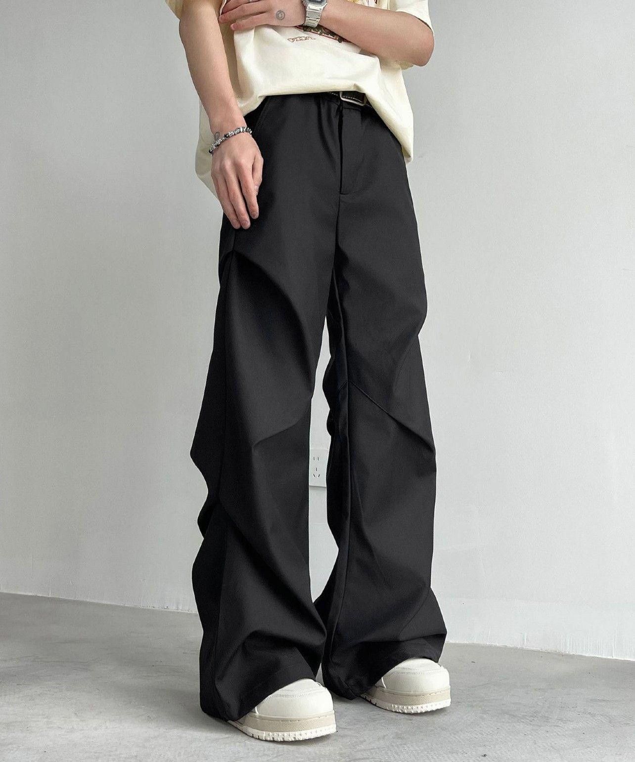 Cleanfit Wide Baggy Pleated Flared Pants