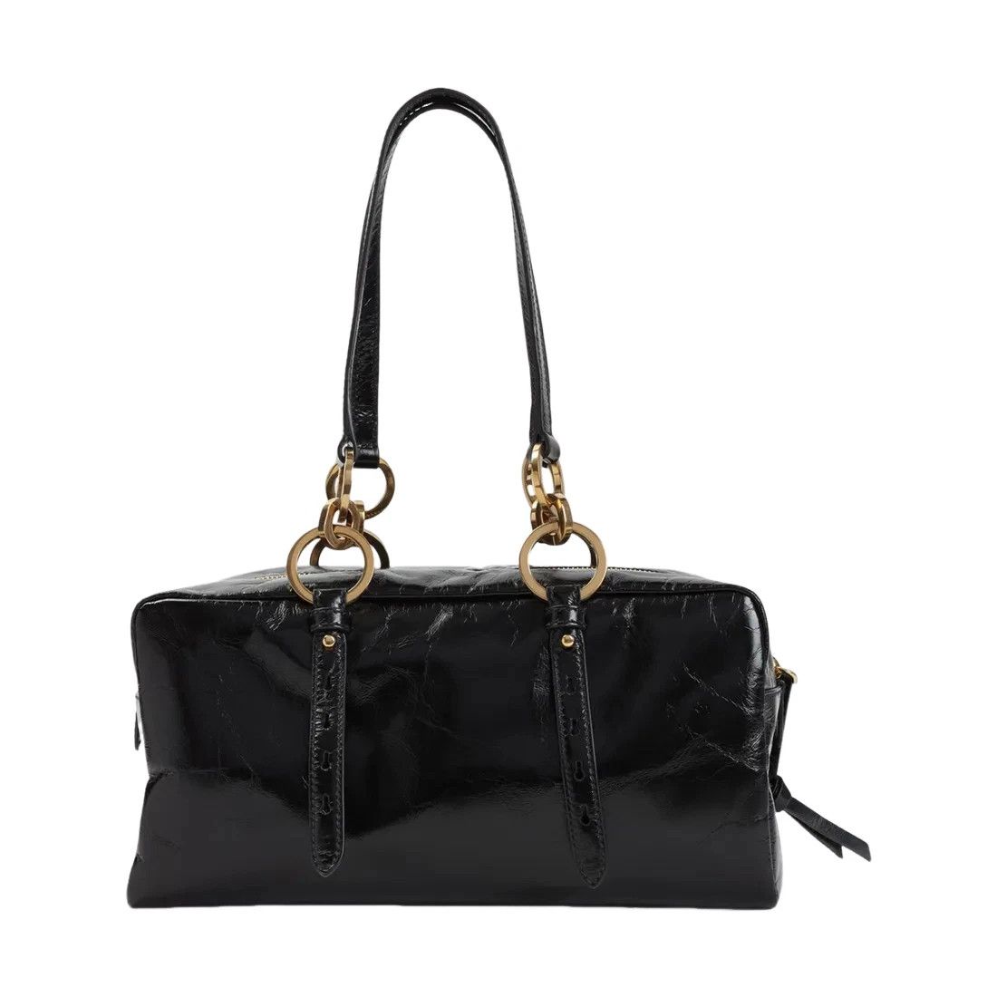 Prada PRADA Dangle Med $3500 Black Leather Top Handle New Auth Size ONE SIZE - 2 Thumbnail