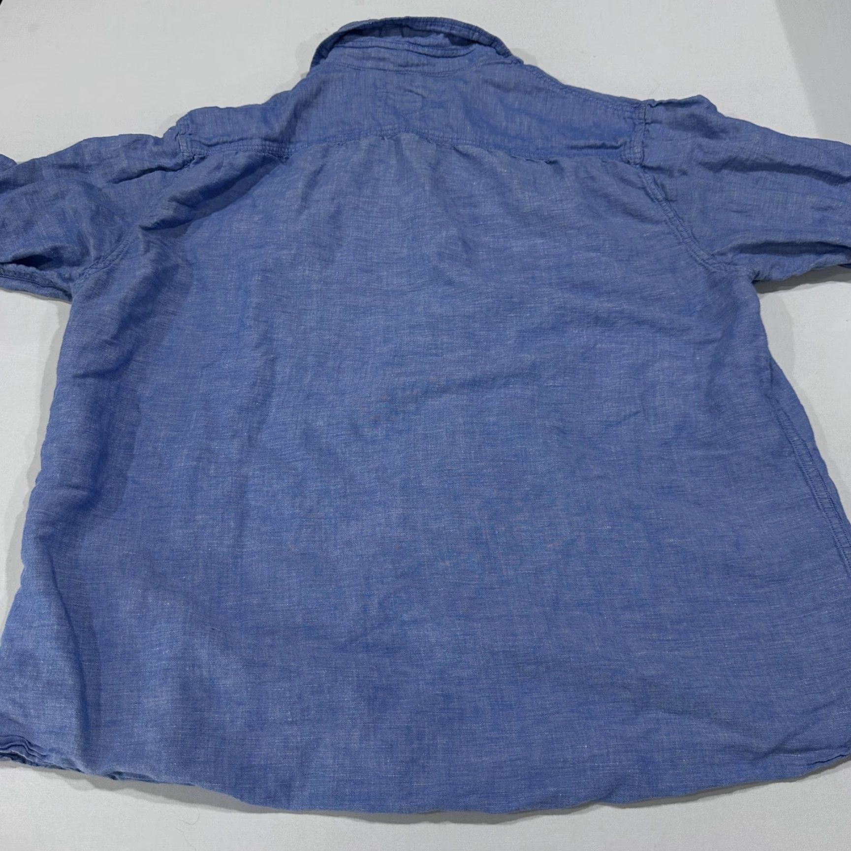 Old Navy Old Navy Shirt Men 2XL Blue Button Up Long Sleeve Linen Cotton Minimalist Casual Size US XXL / EU 58 / 5 - 4 Thumbnail