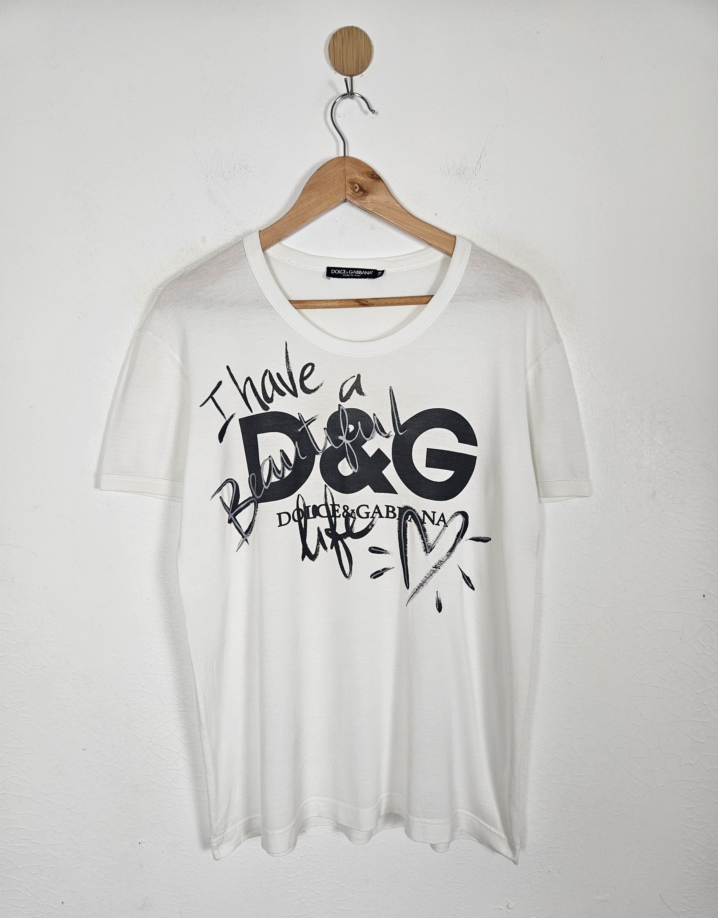 Dolce & Gabbana Dolce & Gabbana I Have a beautiful life shirt Size US L / EU 52-54 / 3 - 1 Thumbnail