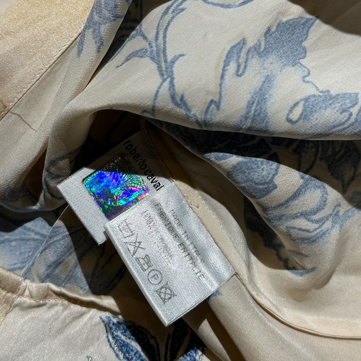 Just Cavalli × Roberto Cavalli 2003 Tattoo Graphic silk shirt Size S / US 4 / IT 40 - 3 Thumbnail