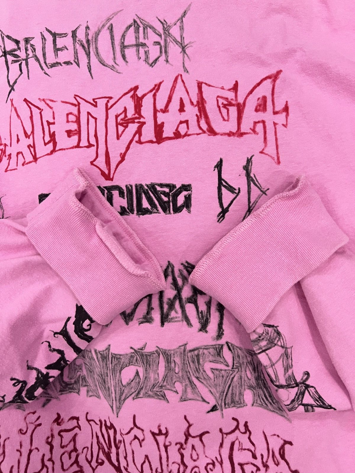 Balenciaga Balenciaga SS24 Lunar New Year Sanskrit Graffiti Long Sleeve Size US XL / EU 56 / 4 - 17 Thumbnail