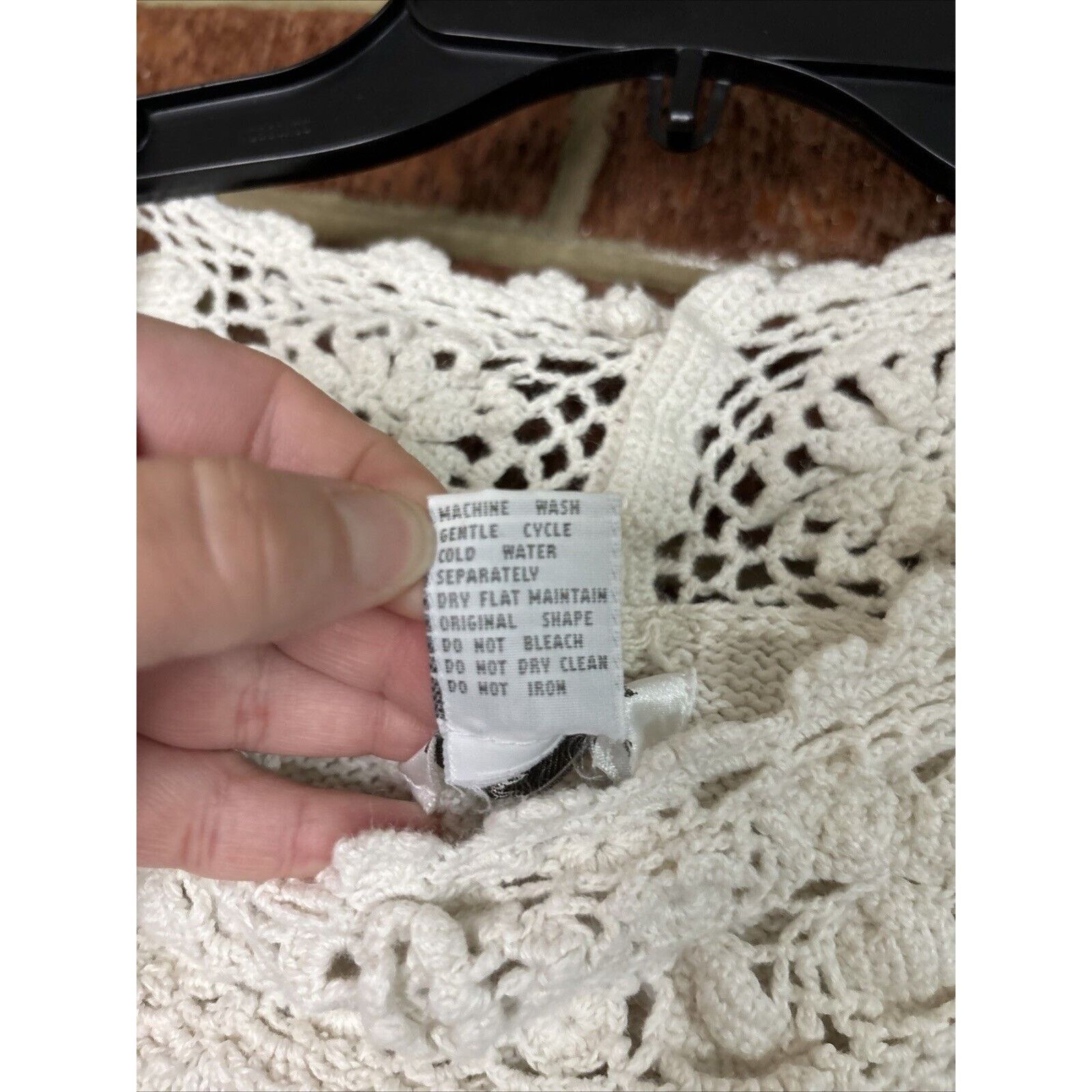 Other Vintage Margules Women’s Sweater Crochet Cream Pearl Large Size L / US 10 / IT 46 - 8 Thumbnail