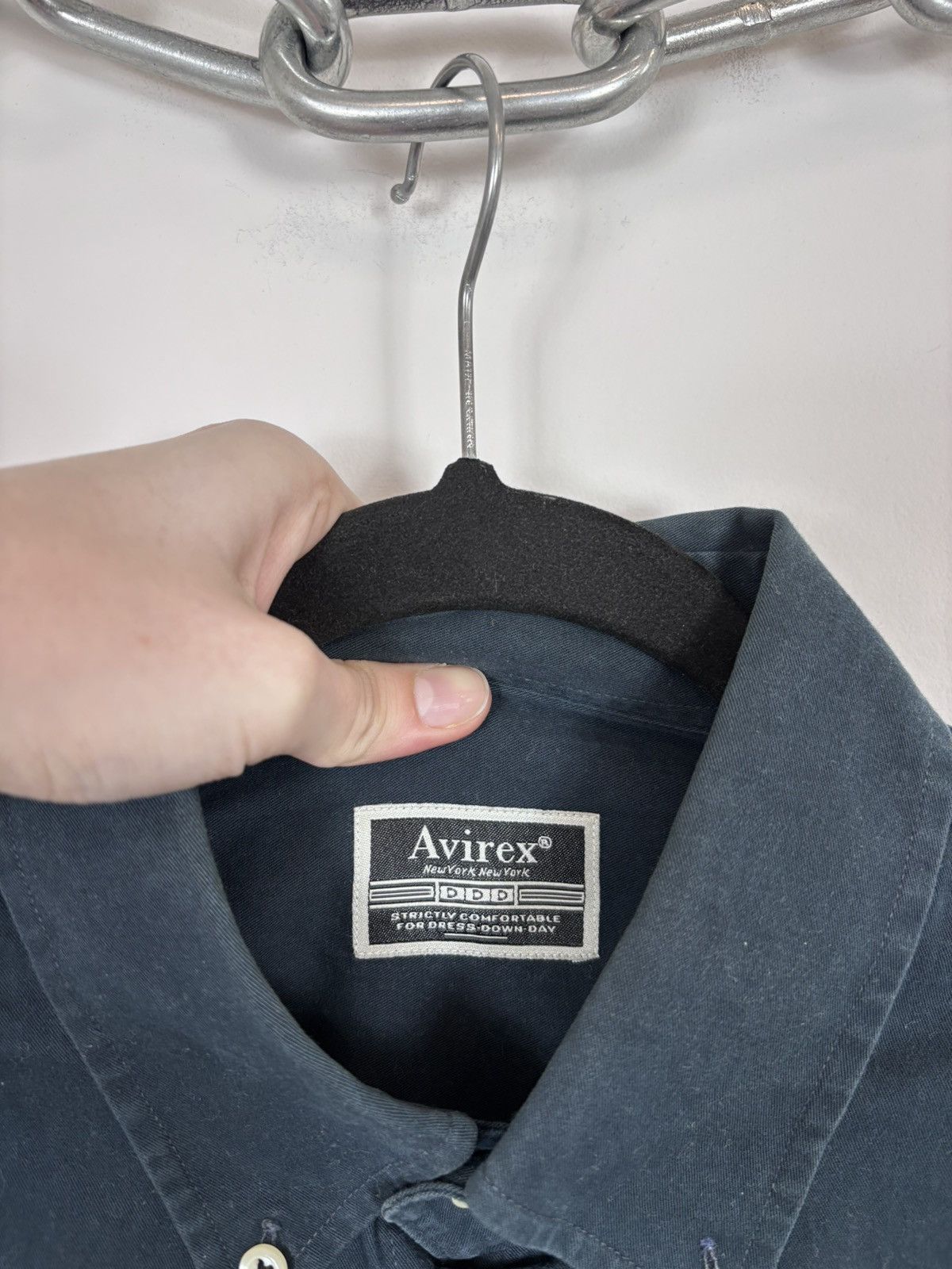Avirex Vintage Avirex USA Men’s Navy Blue Long Sleeve Shirt Size US XL / EU 56 / 4 - 13 Thumbnail
